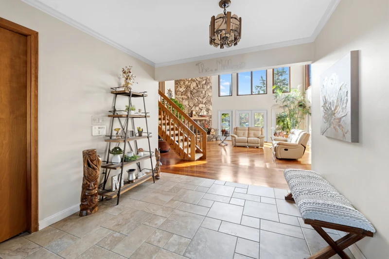 Foyer opening to the great room