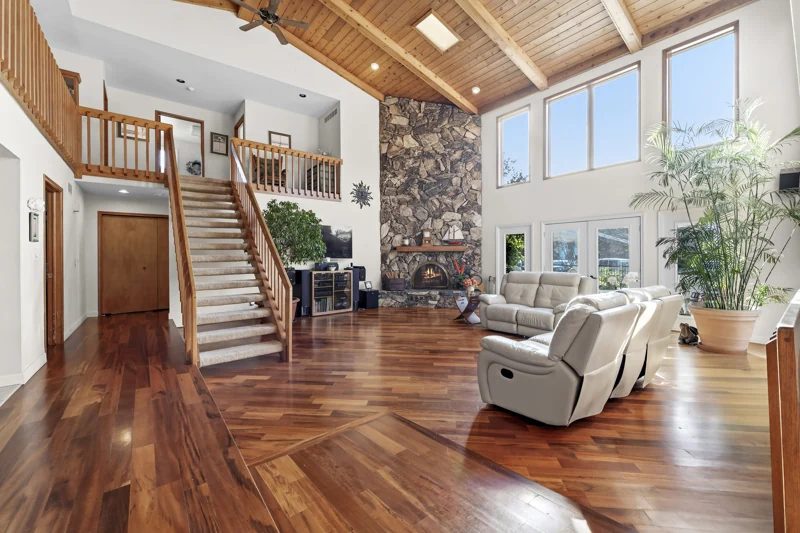 Great room and staircase