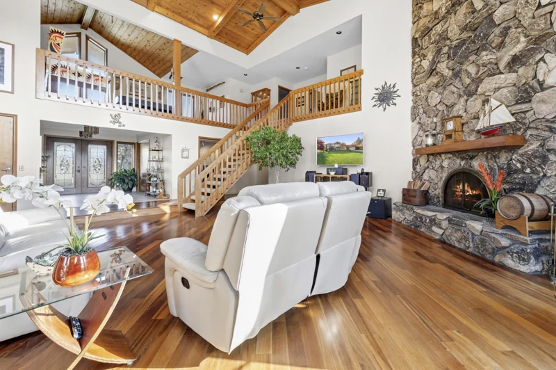 Great room and wood ceiling