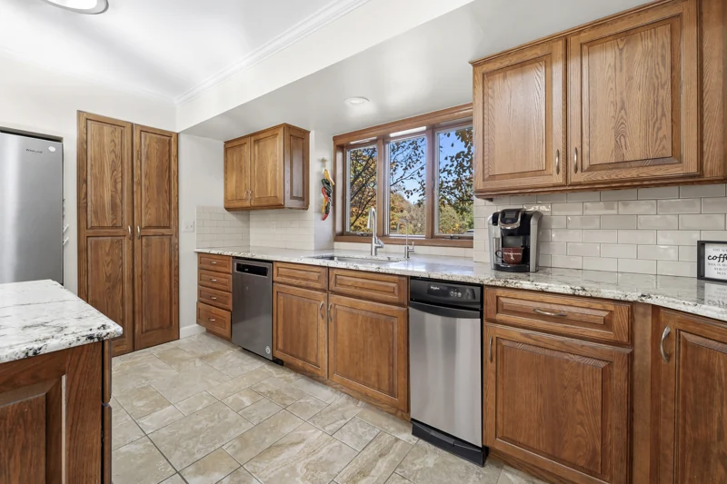 Kitchen counters and windows