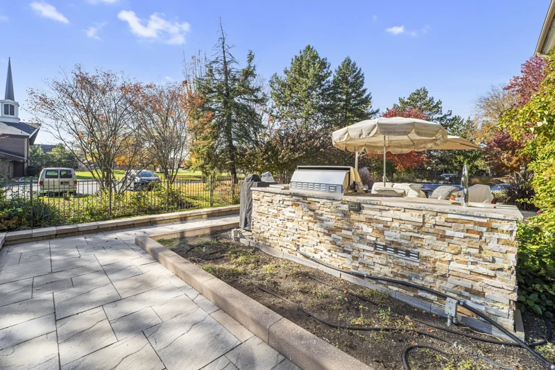 Stone terrace and garden