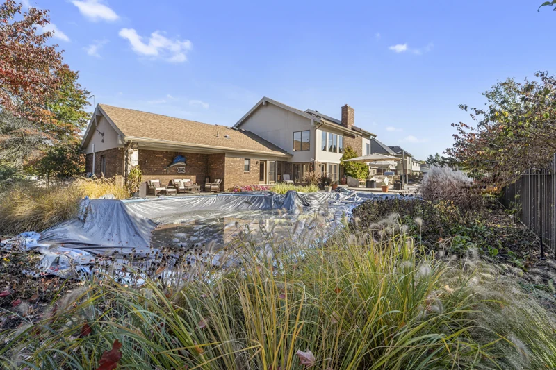 Pool area and landscaping